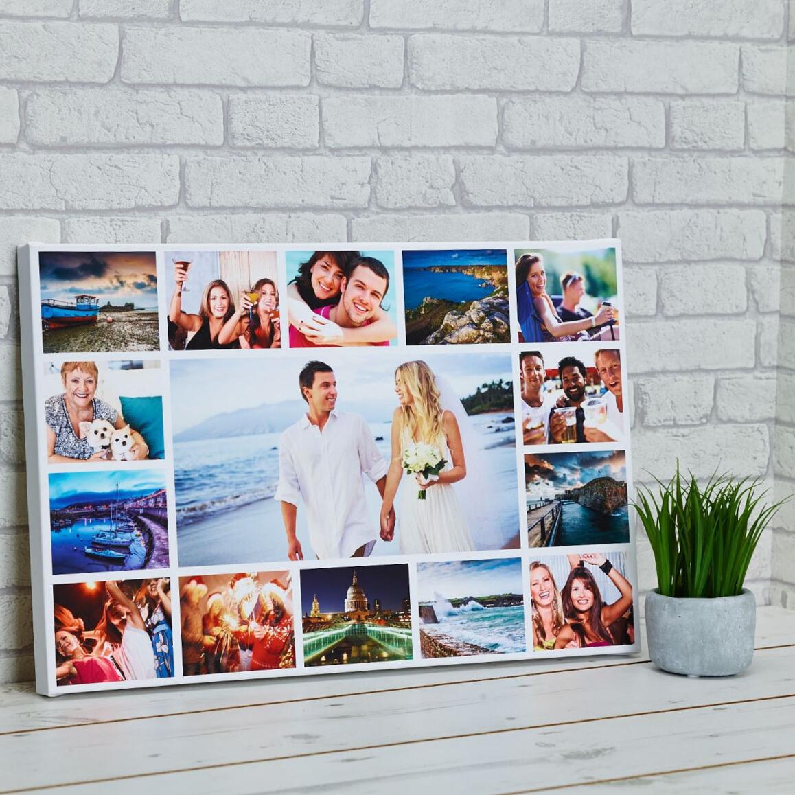 montázs kollázs vászonkép